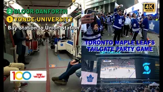 TTC POV Walk: Bay Station to Union Station (Toronto Maple Leafs Tailgate Party Game)【4K 60FPS】