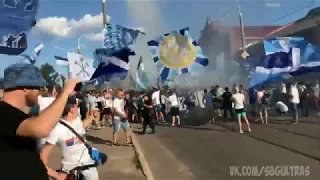 Проход фанатов Зенита в Минске