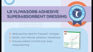 L&R Vliwasorb Adhesive Superabsorbent Dressing