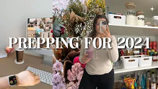 PREPPING FOR 2024: life reset, pantry organisation, groceries, cleaning + organising ✨