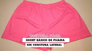 Short Básico de pijama sin costura lateral (PATRÓN GRATIS)