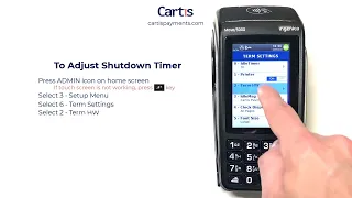 How To Adjust Shutdown Timer on an Ingenico Move 5000 Credit Card Terminal