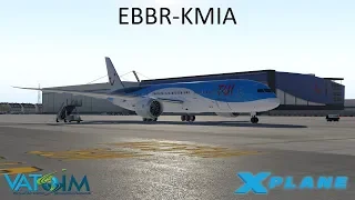 X-Plane 11 + GIVEAWAY | Brussles to Miami | Magknight 787 | EBBR-KMIA | VATSIM