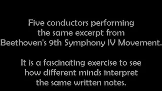 Comparing Karajan, Bernstein, Toscanini, Barenboim, Furtwängler - Beethoven Sym. 9 Mvmt. IV