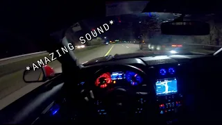 NIGHT TIME (POV) DRIVE IN MY MUSTANG GT!!! *PURE SOUND*