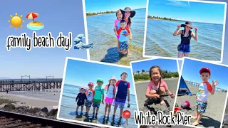 WHITE ROCK BEACH 2023 | family picnic, low-tide beach