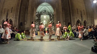 Fast Tinikling Filipino Folk Dance in Pennsylvania, USA (Cathedral of Learning Open House)