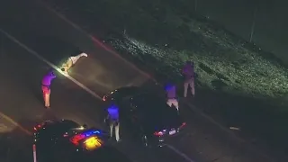 Police Chase: LAPD chasing car across San Fernando Valley