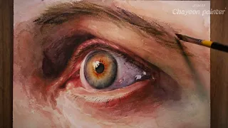 눈 그리기, 눈 수채화 채색 | Watercolor painting of Attractive eye