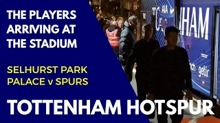 THE TOTTENHAM HOTSPUR PLAYERS ARRIVING AT SELHURST PARK: Crystal Palace v Spurs