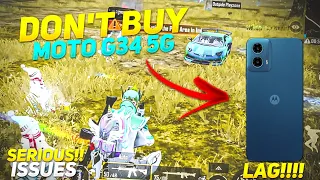 DON'T BUY MOTOROLA G34 5G FOR GAMING | MOTO G34 5G PUBG BGMI TEST 🔥 GAMING REVIEW