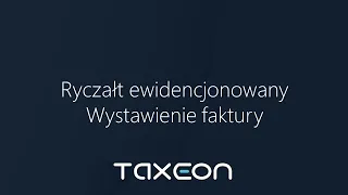 Ryczałt ewidencjonowany - wystawienie faktury.