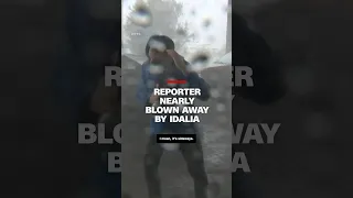 Reporter nearly blown away by Hurricane Idalia