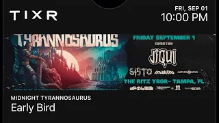 Midnight Tyrannosaurus Full Set at the Ritz Ybor City 9/1/23