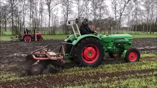 Hanomag zu schwach für den Miststreuer , Deutz muß ablösen , Mc Cormick  und Eurotrac im Einsatz !