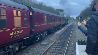 27.10.21 60163 A1 Tornado leaving Yarm station with wheel slip