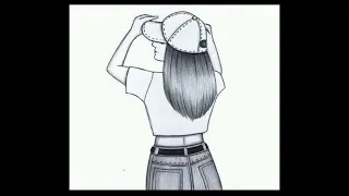 Pencil Drawing #girl_pencil_drawing #girl_status_video