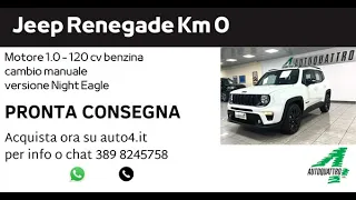 Jeep Renegade km 0 120 cv benzina Night Eagle pronta consegna #shorts