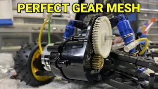 Tamiya Holiday Buggy 540 Motor Upgrade - Gear Mesh.