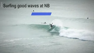 Surfing Good Waves at New Brighton Pier