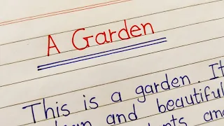 Write essay on a garden || english short essay || AJ education ||