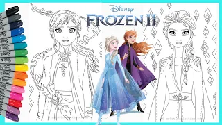 Mewarnai Frozen 2 Elsa Anna Coloring Book Pages