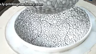 2 color ceramic pad printing machine for ceramic  deep bowl dish