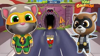 Talking Tom Gold Run - Boss Fight 🔥 Super Tom VS Raccoon Boss - Android/ios - Full screen - Gameplay