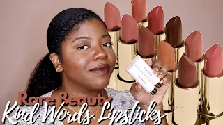 *NEW* Rare Beauty Kind Words Matte Lipsticks | Lip Swatches On Dark Skin