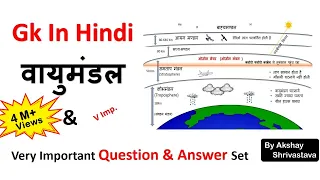 Gk In Hindi | पृथ्वी का वायुमंडल(Atmosphere) | ग्रीन हाउस प्रभाव | SSC/MPPSC/UPSC/Railway Exam
