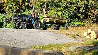 Solis 26 - rackert die schwere Esche zum Sägewerk.