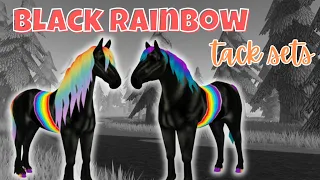 Making Tack Sets For *BLACK RAINBOW HORSES!* | Wild Horse Islands