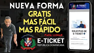 NUEVA FORMA Como llenar e-ticket gratis y más Rápido para entrar y salir de Republica Dominicana