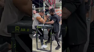 ARMWRESTLING LARRY WHEELS WITH STRAP #shorts #armwrestling