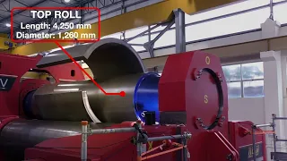 Industrial strength: Rolling a 130mm plate - DAVI Hydraulic 3 Roll Benders