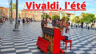 Vivaldi Summer, street piano Steve Villa-Massone place Masséna Nice,