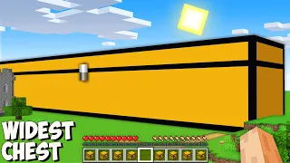 What is HIDDEN inside THE WIDEST CHEST in Minecraft? I found THE BIGGEST SECRET CHEST HOUSE!