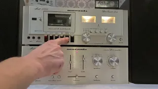 Marantz 5000 Stereo Cassette Deck,  Marantz 1050 Stereo Amplifier,  Vintage