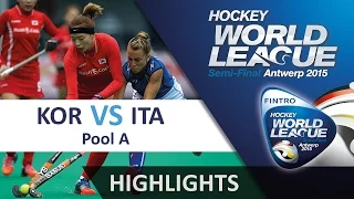 Korea v Italy Match Highlights - Antwerp Women's HWL (2015)