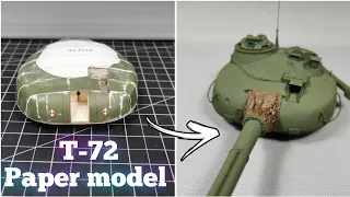 #11 T-72 paper model (part 11) Angraf model kartonowy