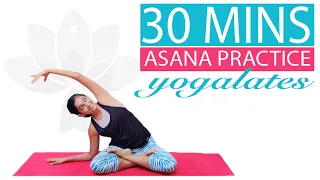 Chandra Namaskar + Yoga Asana Practice I FIT 30 | Full Body Yoga Workout | Yogalates with Rashmi