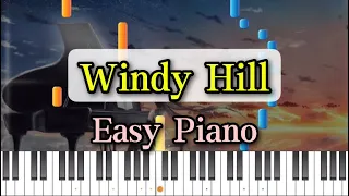 钢琴教学《Windy Hill》简单 Piano tutorial easy