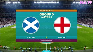 Scotland vs England | UEFA EURO 2020 | Matchday 2 Group D | PES 2021