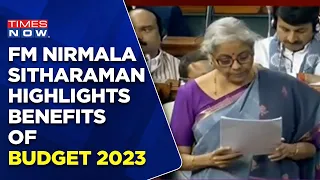 Finance Minister Nirmala Sitharaman Speaks On Budget 2023 In Lok Sabha, Highlights Budget Benefits