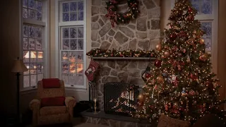 Classic Christmas Music with a Fireplace and Beautiful Background Classics 2 hours 2020