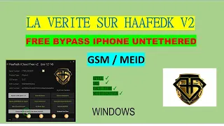 FREE BYPASS ICLOUD HAAFEDK V2 / DÉBLOCAGE GRATUIT Haafedk V2