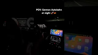 AUDI A6 TOP SPEED Drive on German Autobahn at night 🚀🇩🇪 #shorts