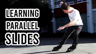 Learning to Parallel Slide on Inline Skates // Hockey Stop // Rollerblading