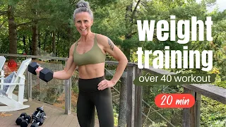 WEIGHT TRAINING workout over 40 female 20min FB10