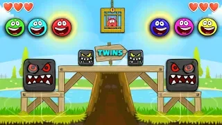 RED BALL 4 - "TWIN RAINBOW BALL" Gameplay in  Green Hills Part -1 with Boss Battle